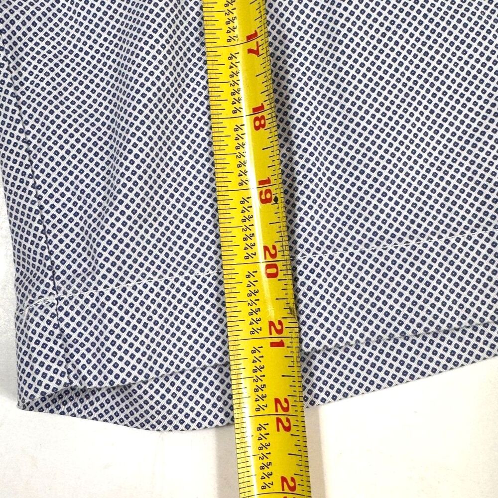 Mezzo Uomo Men's Blue White Bermuda Chino Shorts, 36, 100% Cotton Made in Greece - Picture 7 of 9